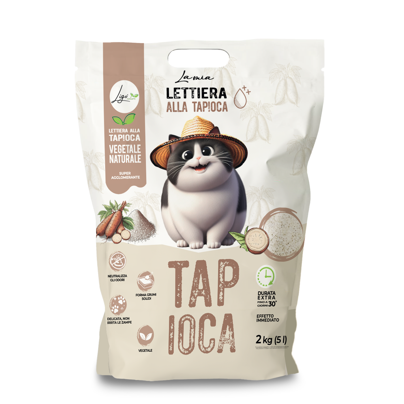 Lettiera alla Tapioca 2KG 5L
