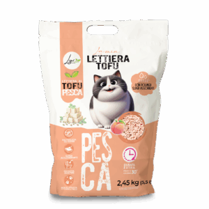 Lettiera Tofu SUPER AGGLOMERANTE profumazione pesca 5,5l 2,45KG