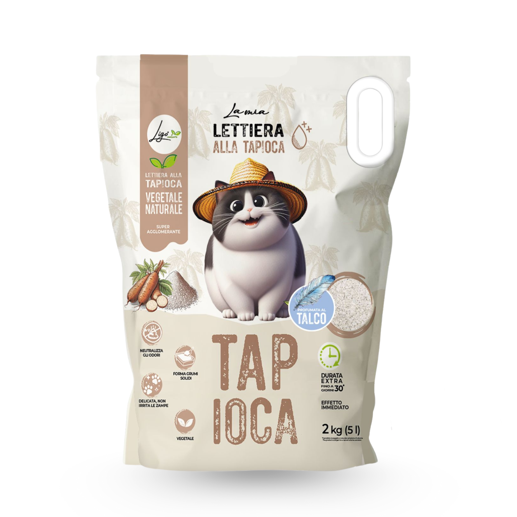 Lettiera alla Tapioca Talco 2KG 5L