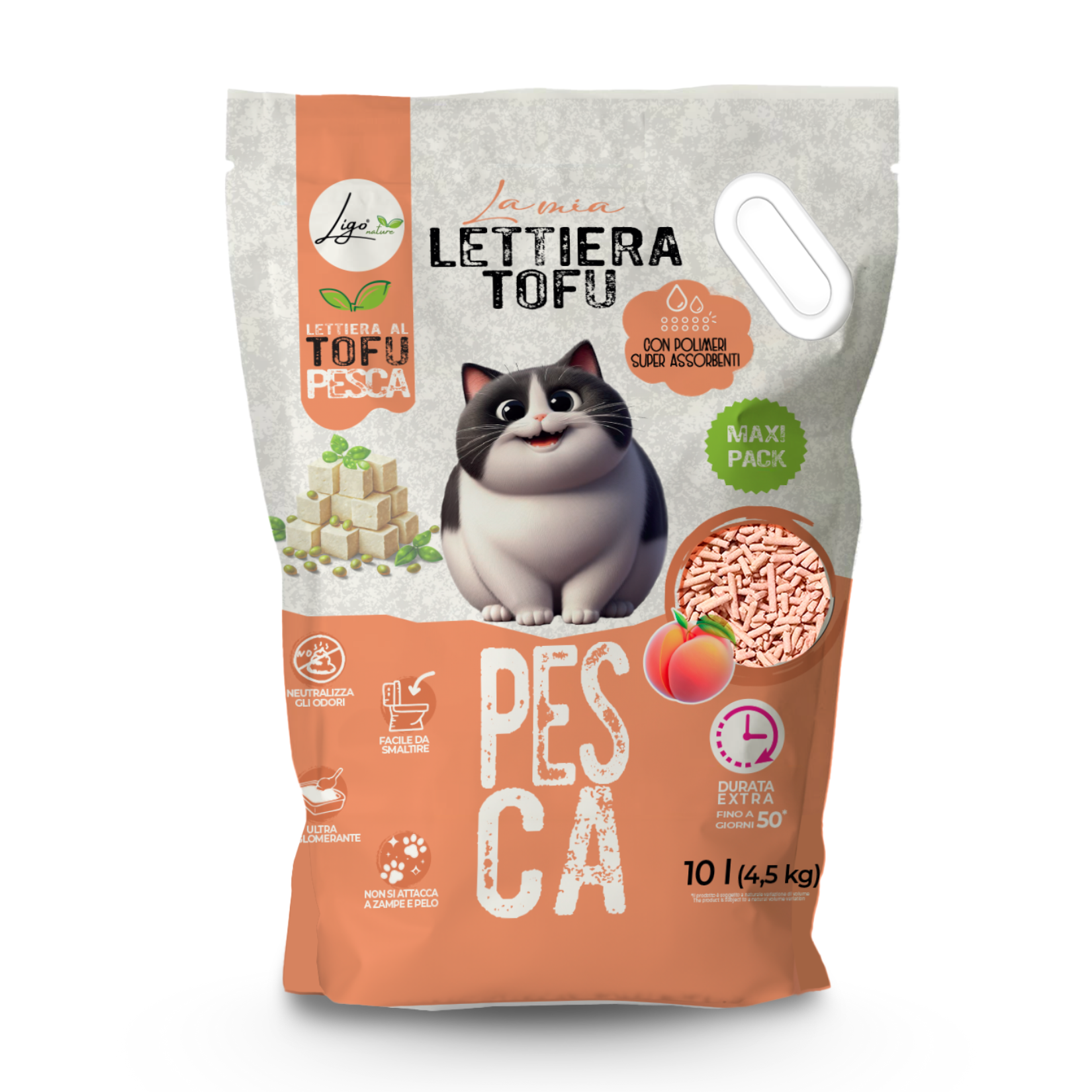 Lettiera Tofu profumazione alla pesca 10l