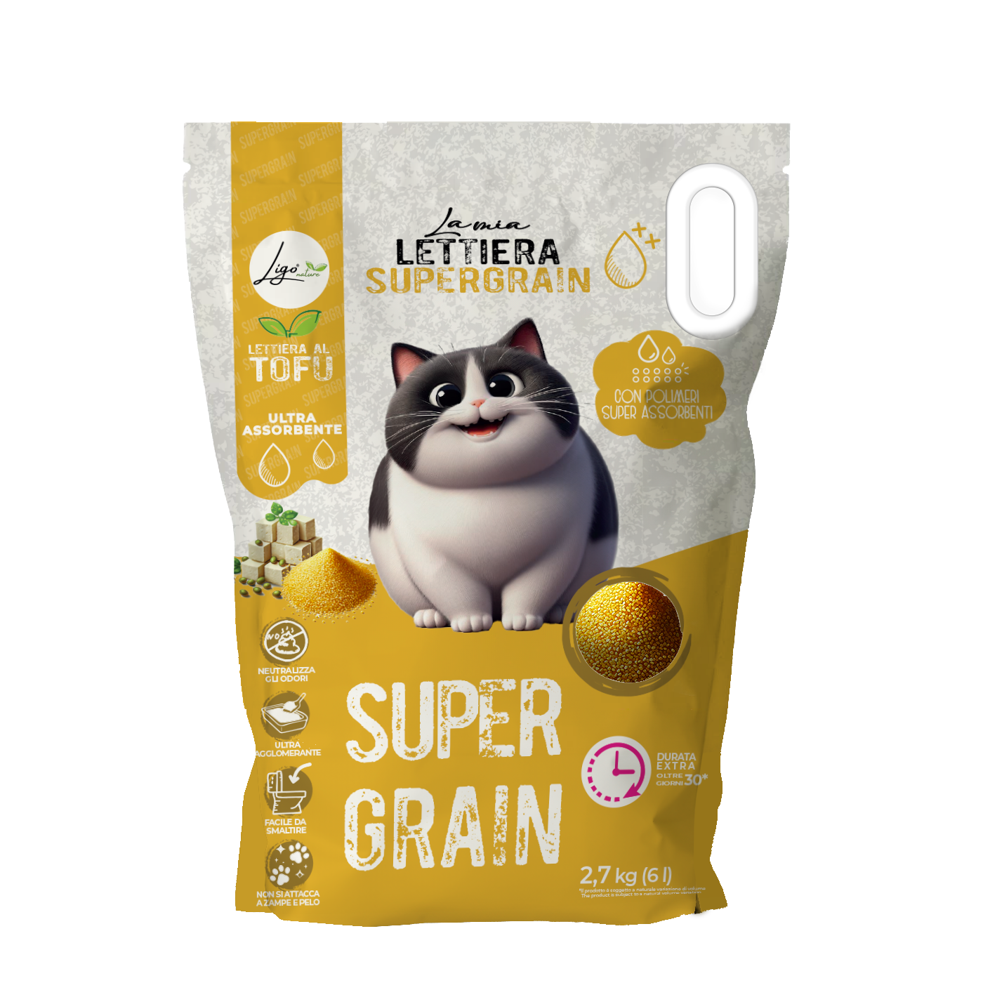 Lettiera Supergrain neutro 6l